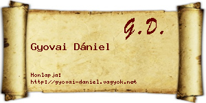 Gyovai Dániel névjegykártya